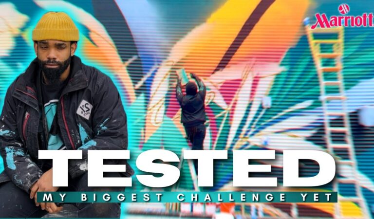 I Only Had 6 Days to Paint a Huge Mural for The MARRIOTT HOTEL!