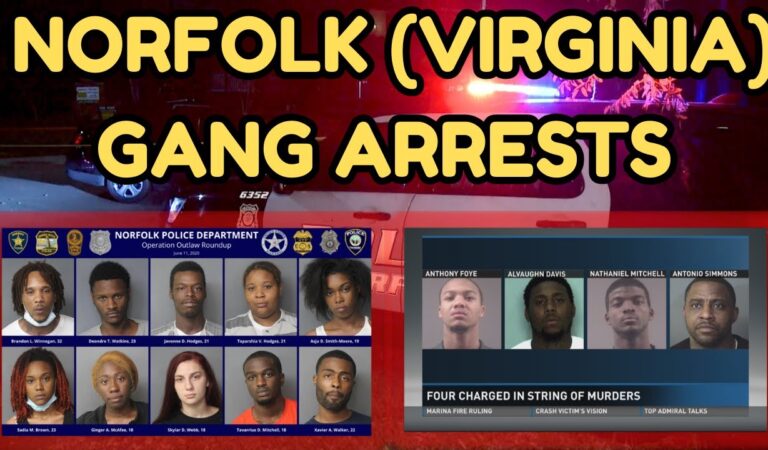 Norfolk Virginia Gang Arrests: Rolling 20s Bloods, 93 Bloods, Spazz Boys, G Shine Bloods and More!